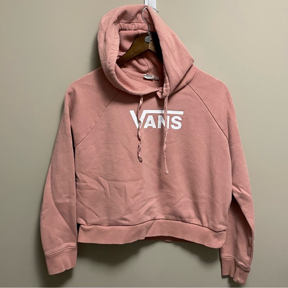 Vans Women's Flying V Boxy Pink Hoodie Size Small